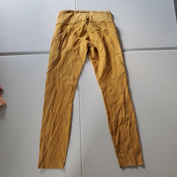 Lululemon Align High Rise Pant Leggings 25" Women 6 Yellow Pocket Athletic Yoga - Picture 2 of 8